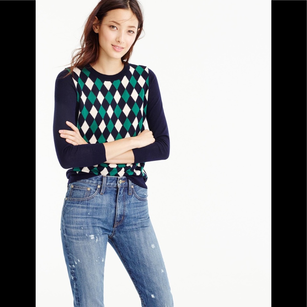 J. Crew Argyle Sweater
